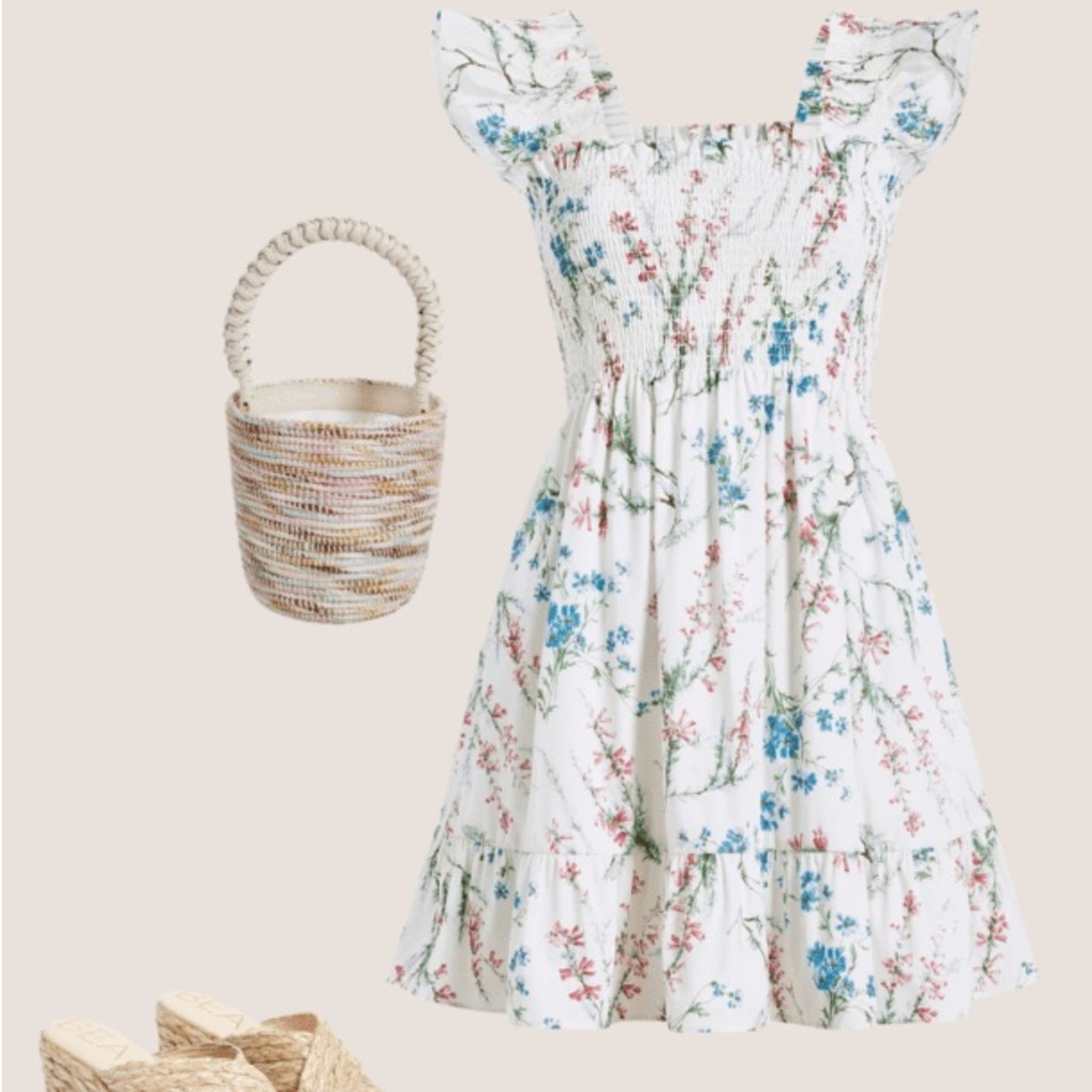 Hill House mini nap dress in spring chintz print size xl - Picture 1 of 5